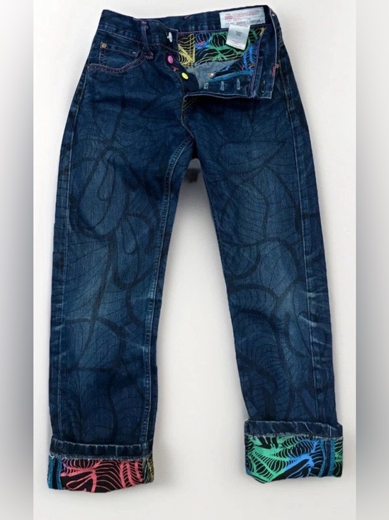Evisu Other - Vintage Evisu x INSA Jeans Size 28x32 Daicock Raw Japan Denim Y2K Rainbow Paint